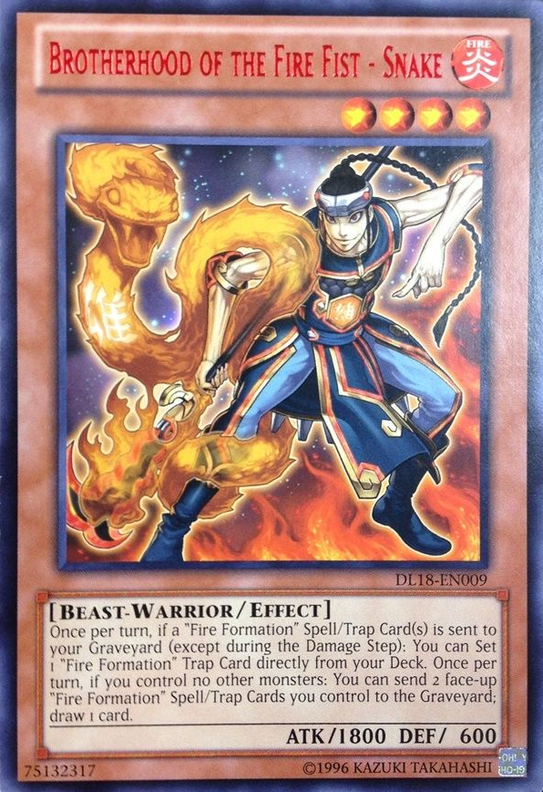 Brotherhood of the Fire Fist - Snake (Red) [DL18-EN009] Rare | Card Merchant Takapuna