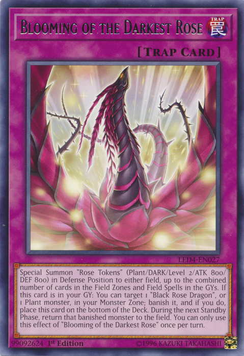 Blooming of the Darkest Rose [LED4-EN027] Rare | Card Merchant Takapuna