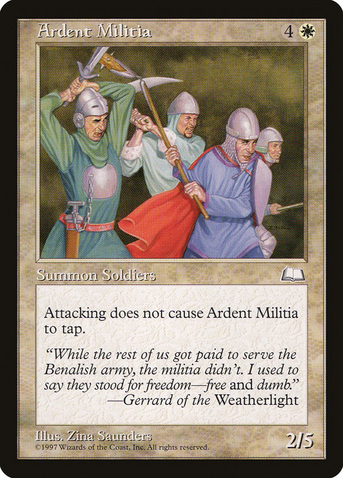 Ardent Militia [Weatherlight] | Card Merchant Takapuna