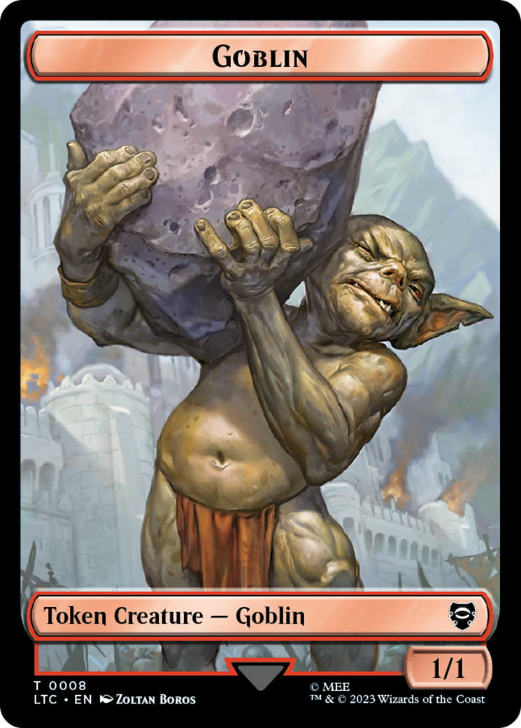 Goblin // Wraith Double-Sided Token [The Lord of the Rings: Tales of Middle-Earth Commander Tokens] | Card Merchant Takapuna