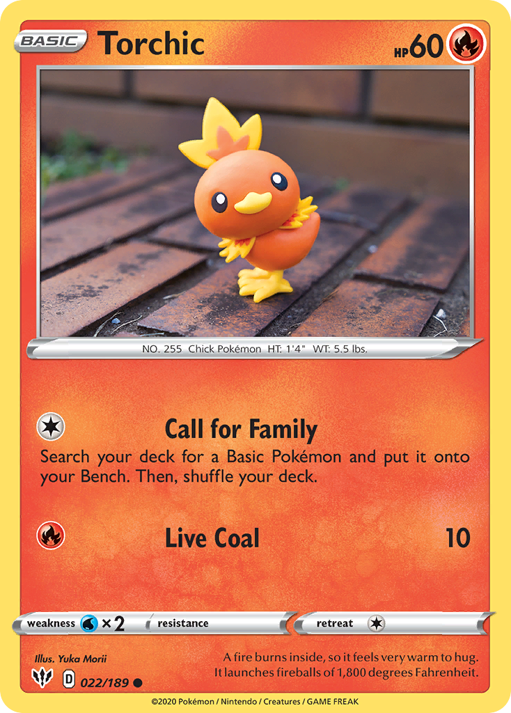 Torchic (022/189) [Sword & Shield: Darkness Ablaze] | Card Merchant Takapuna