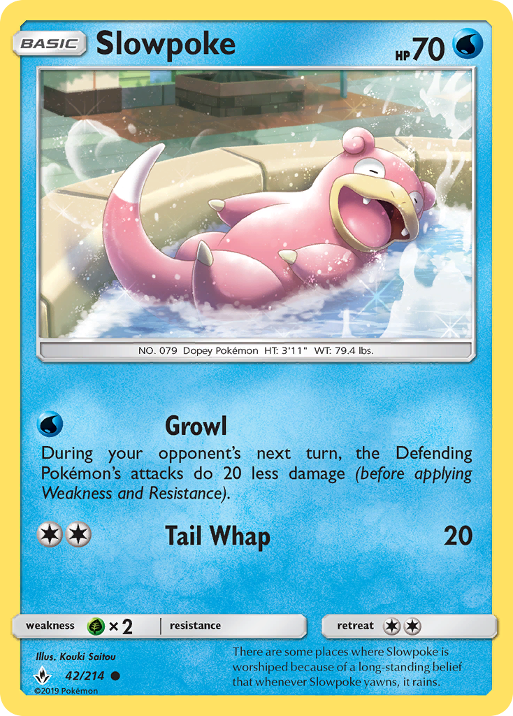 Slowpoke (42/214) [Sun & Moon: Unbroken Bonds] | Card Merchant Takapuna