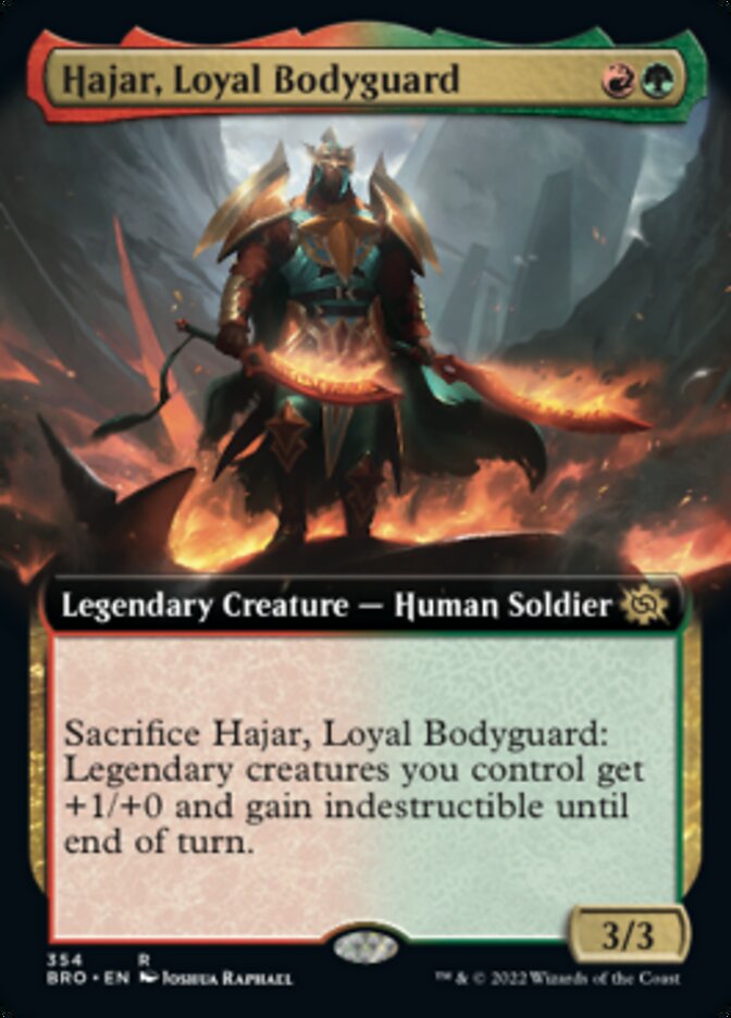 Hajar, Loyal Bodyguard (Extended Art) [The Brothers' War] | Card Merchant Takapuna