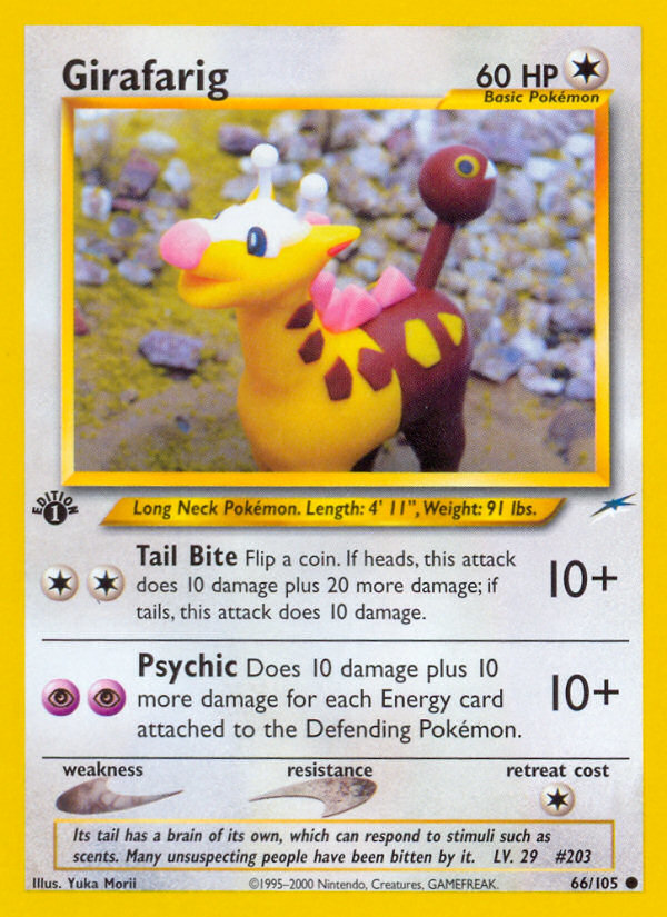 Girafarig (66/105) [Neo Destiny 1st Edition] | Card Merchant Takapuna