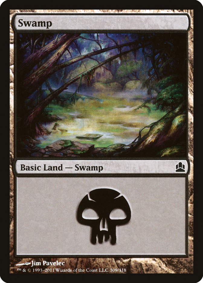 Swamp (309) [Commander 2011] | Card Merchant Takapuna