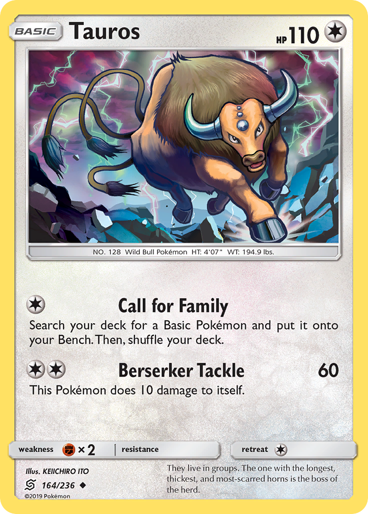 Tauros (164/236) [Sun & Moon: Unified Minds] | Card Merchant Takapuna