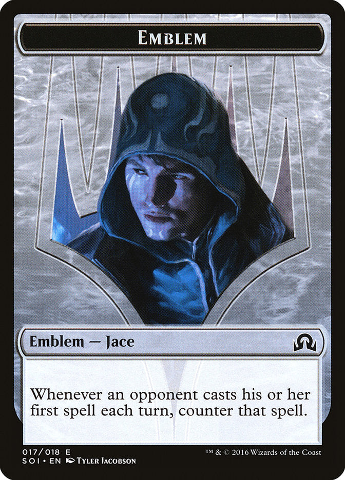 Jace, Unraveler of Secrets Emblem [Shadows over Innistrad Tokens] | Card Merchant Takapuna