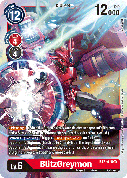 BlitzGreymon [BT3-018] [Release Special Booster Ver.1.5] | Card Merchant Takapuna