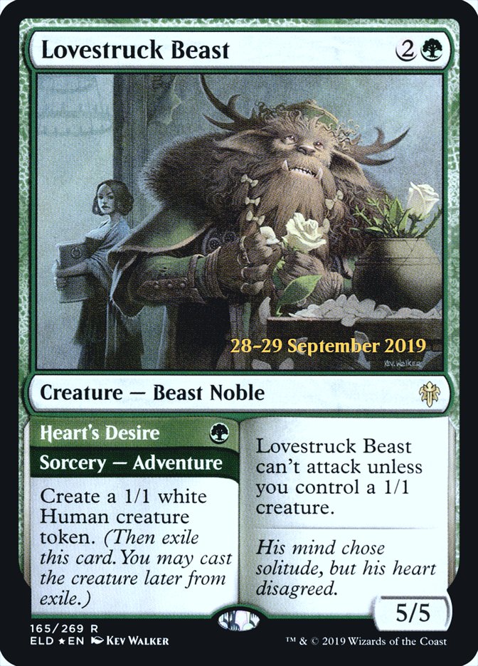 Lovestruck Beast // Heart's Desire [Throne of Eldraine Prerelease Promos] | Card Merchant Takapuna