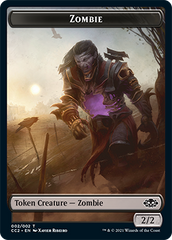 Snake // Zombie Double-Sided Token [Commander Collection: Black Tokens] | Card Merchant Takapuna