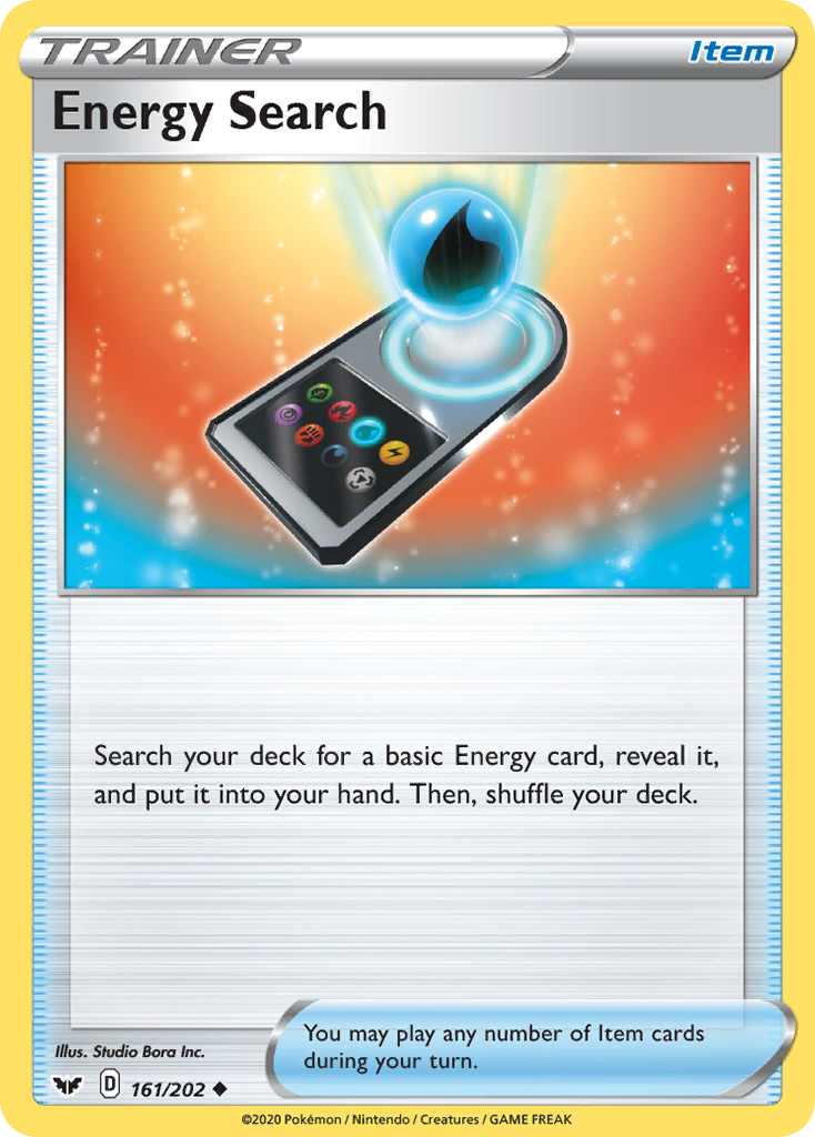 Energy Search (161/202) [Sword & Shield: Base Set] | Card Merchant Takapuna