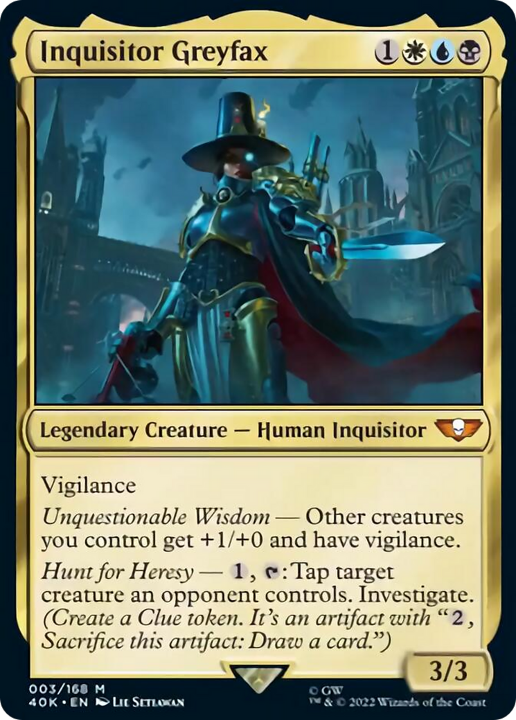 Inquisitor Greyfax (Surge Foil) [Warhammer 40,000] | Card Merchant Takapuna