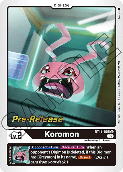 Koromon [BT11-005] [Dimensional Phase Pre-Release Promos] | Card Merchant Takapuna