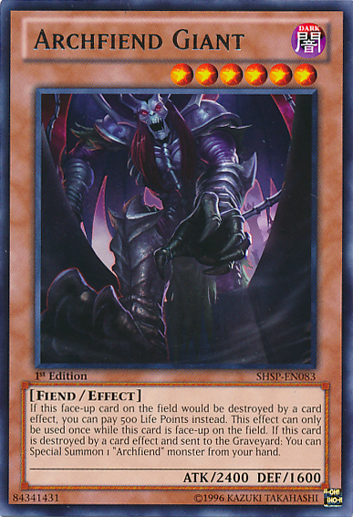 Archfiend Giant [SHSP-EN083] Rare | Card Merchant Takapuna