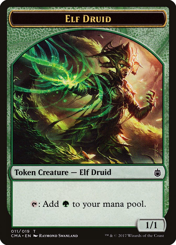 Elf Druid Token [Commander Anthology Tokens] | Card Merchant Takapuna