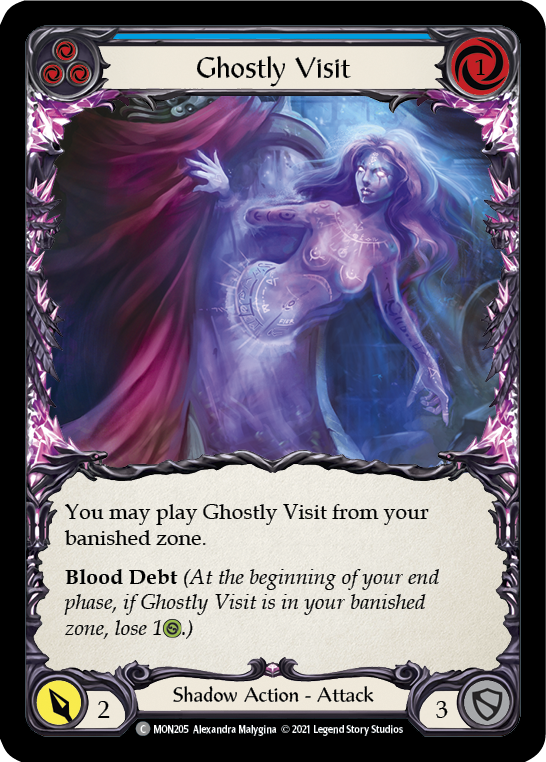 Ghostly Visit (Blue) [MON205] (Monarch)  1st Edition Normal | Card Merchant Takapuna