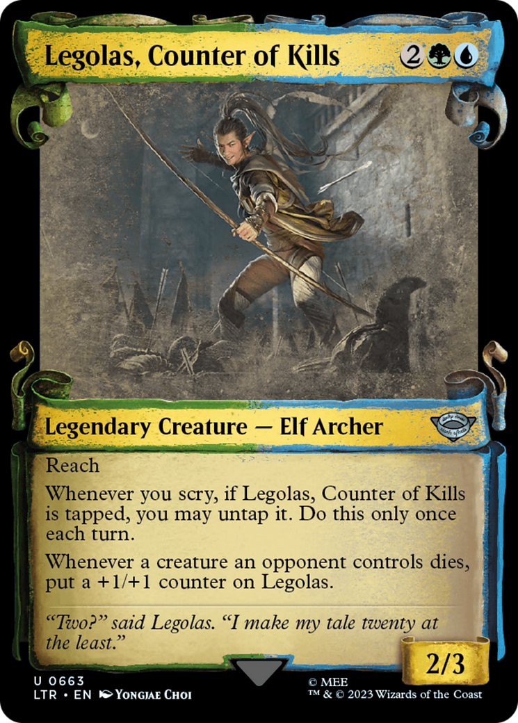 Legolas, Counter of Kills [The Lord of the Rings: Tales of Middle-Earth Showcase Scrolls] | Card Merchant Takapuna