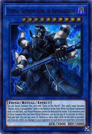 Demise, Supreme King of Armageddon [OP08-EN005] Super Rare | Card Merchant Takapuna