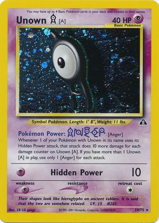 Unown [A] (14/75) [Neo Discovery Unlimited] | Card Merchant Takapuna