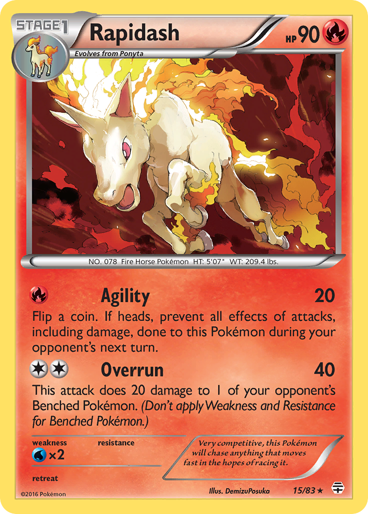 Rapidash (15/83) [XY: Generations] | Card Merchant Takapuna