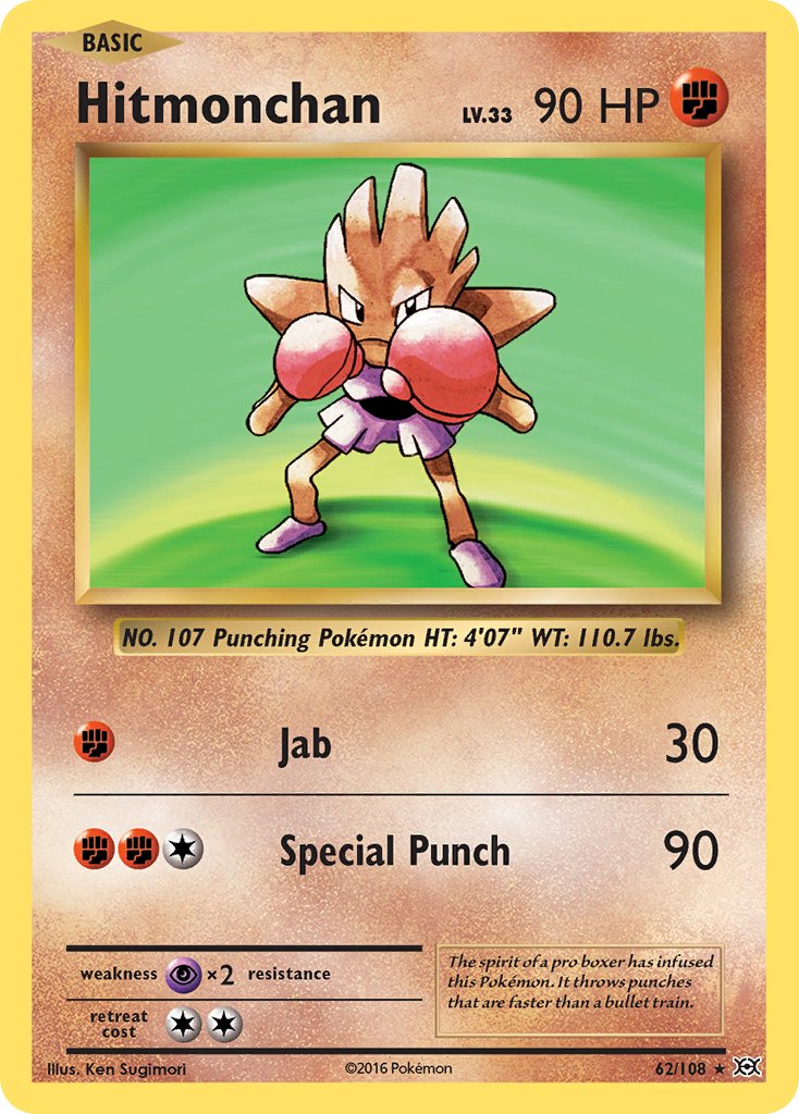 Hitmonchan (62/108) (Theme Deck Exclusive) [XY: Evolutions] | Card Merchant Takapuna