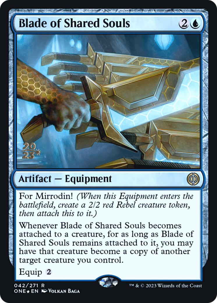 Blade of Shared Souls [Phyrexia: All Will Be One Prerelease Promos] | Card Merchant Takapuna