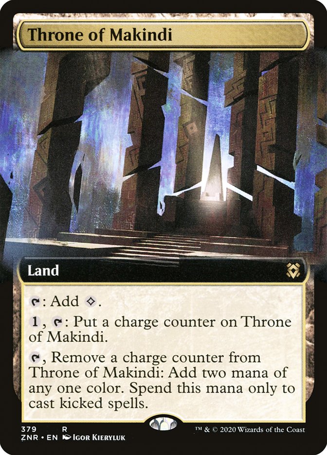 Throne of Makindi (Extended Art) [Zendikar Rising] | Card Merchant Takapuna