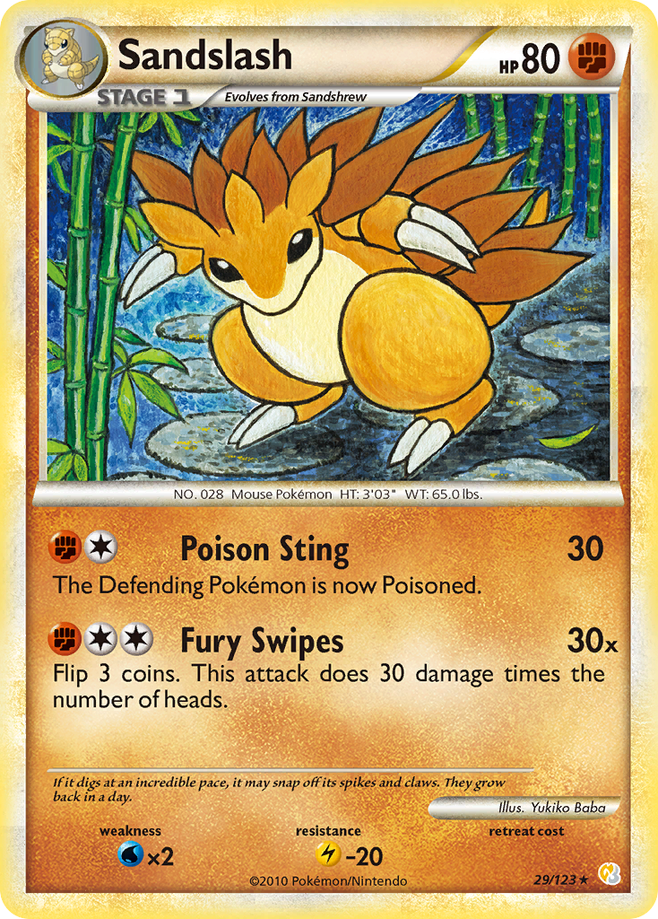 Sandslash (29/123) [HeartGold & SoulSilver: Base Set] | Card Merchant Takapuna