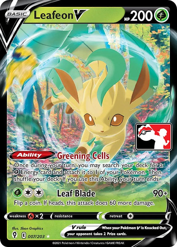 Leafeon V (007/203) [Prize Pack Series One] | Card Merchant Takapuna