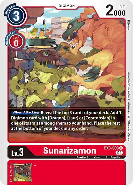 Sunarizamon [EX3-003] [Revision Pack Cards] | Card Merchant Takapuna