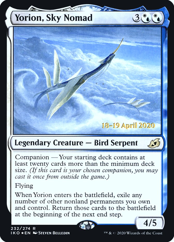 Yorion, Sky Nomad [Ikoria: Lair of Behemoths Prerelease Promos] | Card Merchant Takapuna