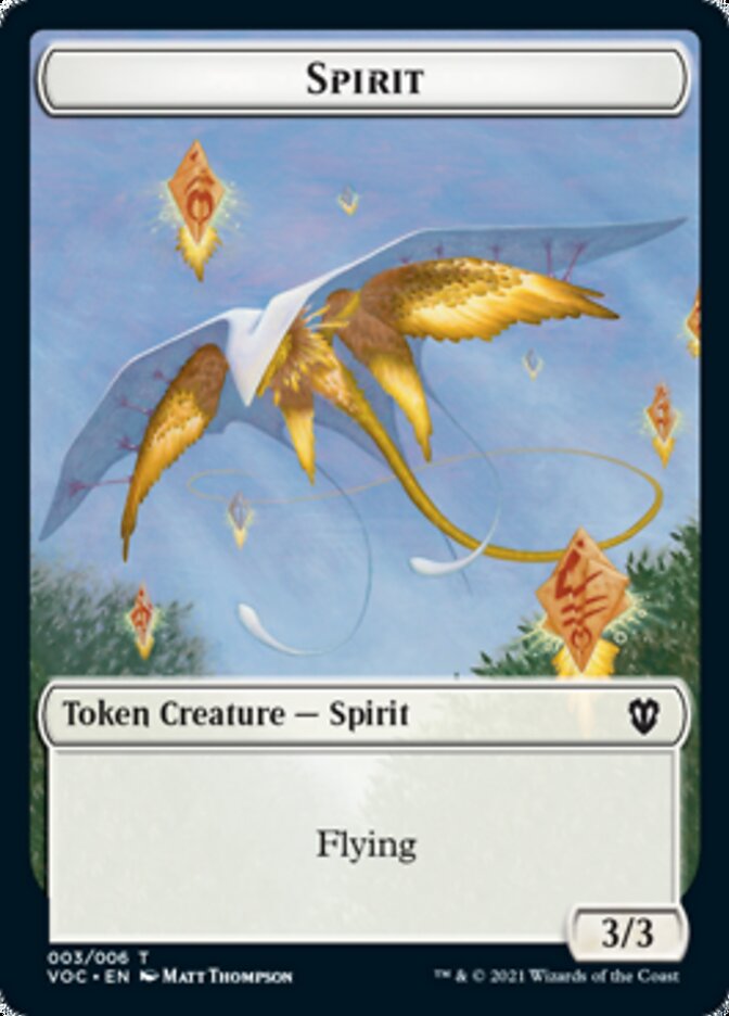 Spirit (003) // Thopter Double-Sided Token [Innistrad: Crimson Vow Commander Tokens] | Card Merchant Takapuna