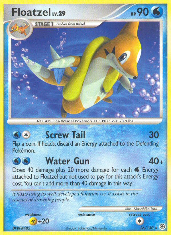 Floatzel (26/130) [Diamond & Pearl: Base Set] | Card Merchant Takapuna