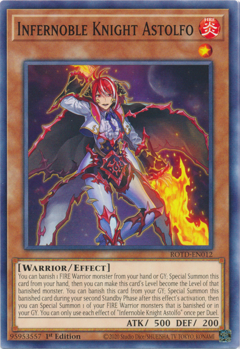 Infernoble Knight Astolfo [ROTD-EN012] Common | Card Merchant Takapuna