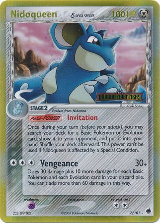 Nidoqueen (7/101) (Delta Species) (Stamped) [EX: Dragon Frontiers] | Card Merchant Takapuna