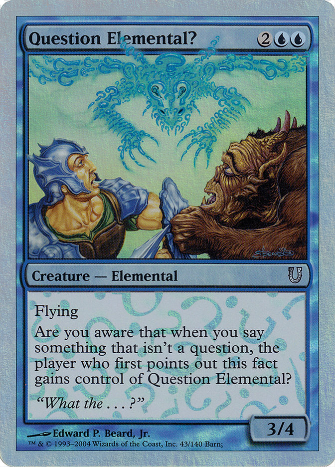 Question Elemental? (Alternate Foil) [Unhinged] | Card Merchant Takapuna