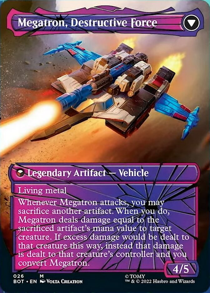 Megatron, Tyrant // Megatron, Destructive Force (Shattered Glass) [Transformers] | Card Merchant Takapuna