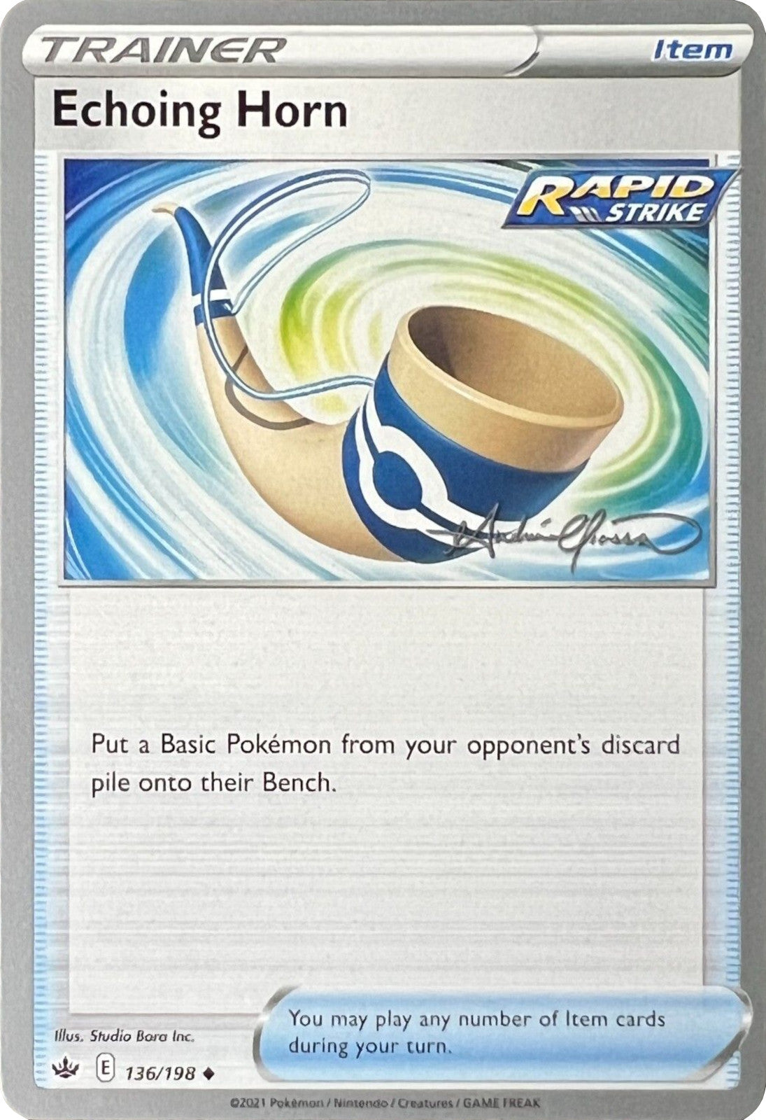 Echoing Horn (136/198) (The Shape of Mew - Andre Chiasson) [World Championships 2022] | Card Merchant Takapuna