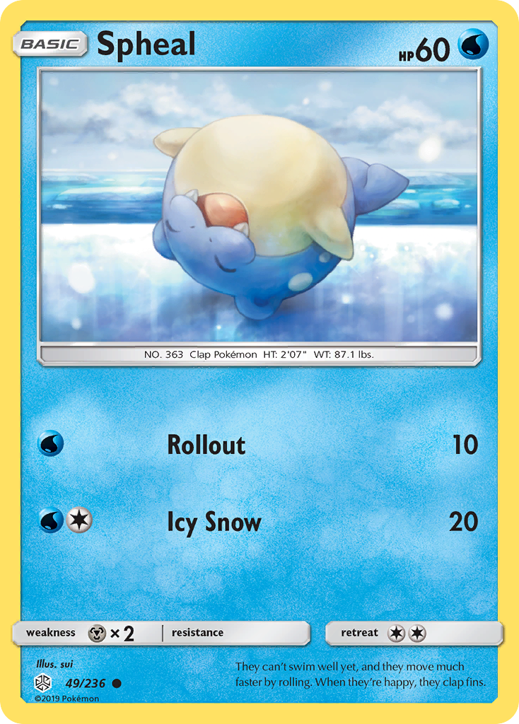 Spheal (49/236) [Sun & Moon: Cosmic Eclipse] | Card Merchant Takapuna