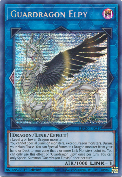 Guardragon Elpy [MP20-EN021] Prismatic Secret Rare | Card Merchant Takapuna