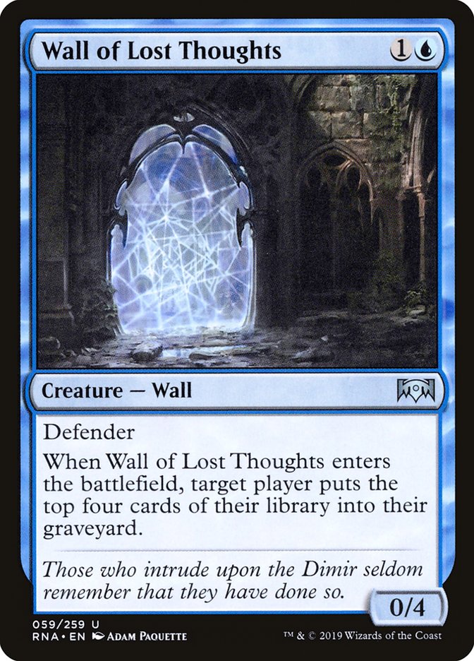 Wall of Lost Thoughts [Ravnica Allegiance] | Card Merchant Takapuna