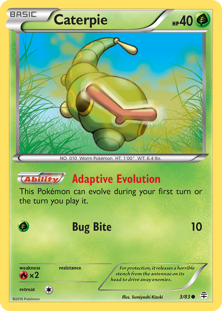 Caterpie (3/83) [XY: Generations] | Card Merchant Takapuna