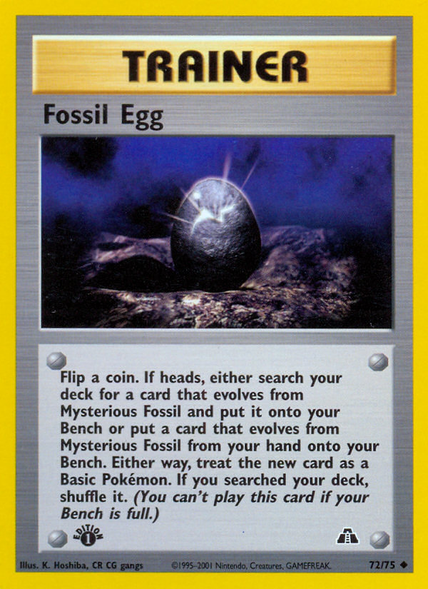 Fossil Egg (72/75) [Neo Discovery 1st Edition] | Card Merchant Takapuna