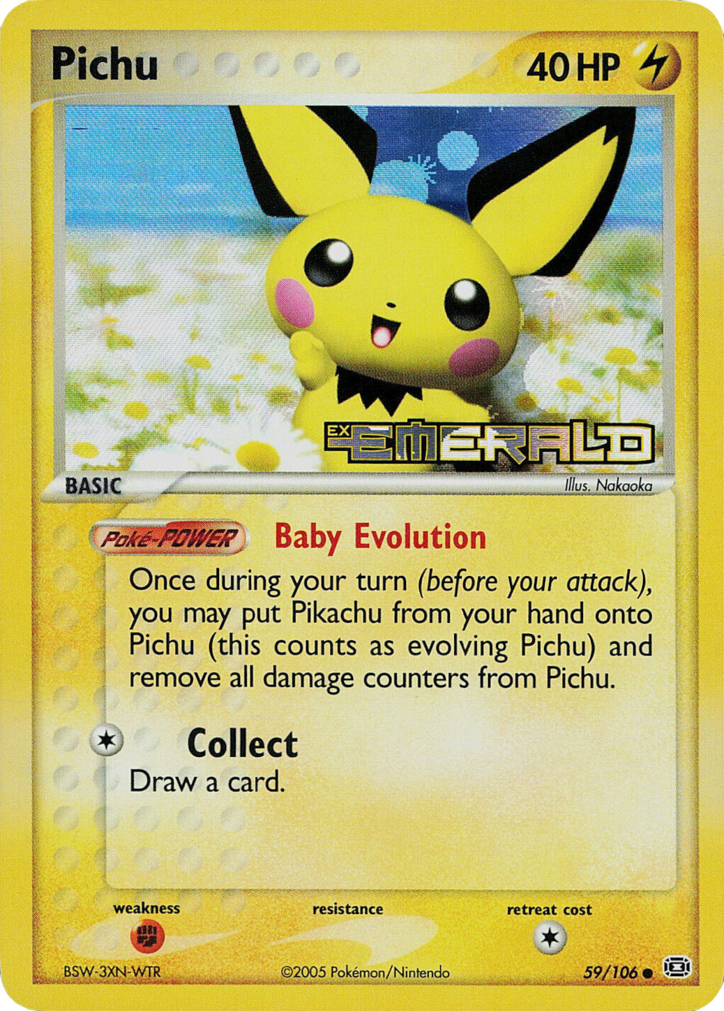 Pichu (59/106) (Stamped) [EX: Emerald] | Card Merchant Takapuna