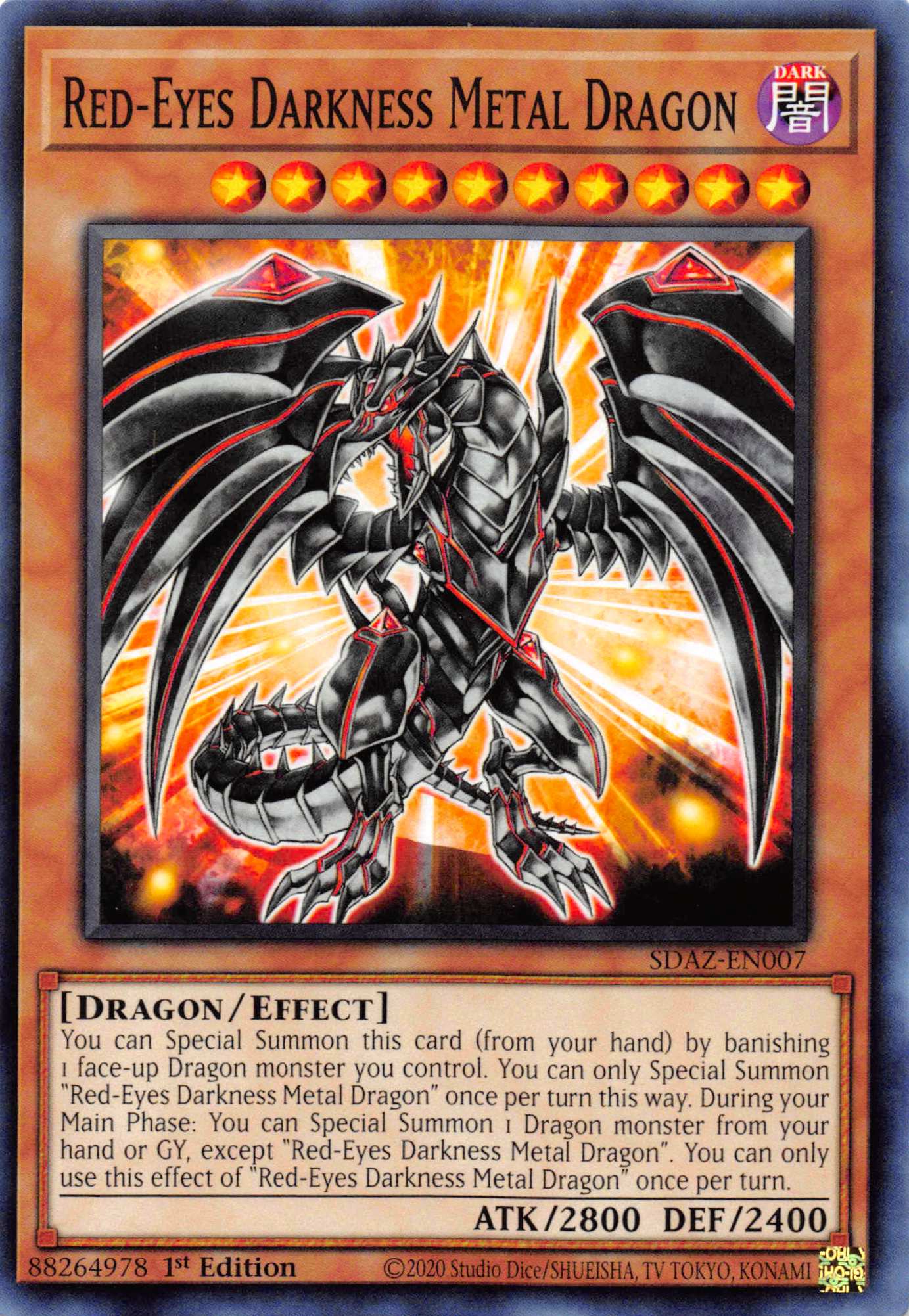 Red-Eyes Darkness Metal Dragon [SDAZ-EN007] Common | Card Merchant Takapuna