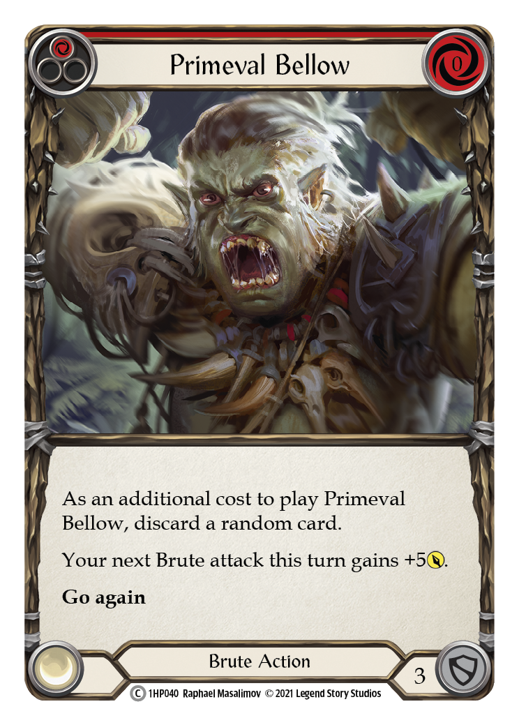 Primeval Bellow (Red) [1HP040] (History Pack 1) | Card Merchant Takapuna