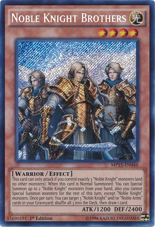 Noble Knight Brothers [MP15-EN046] Secret Rare | Card Merchant Takapuna