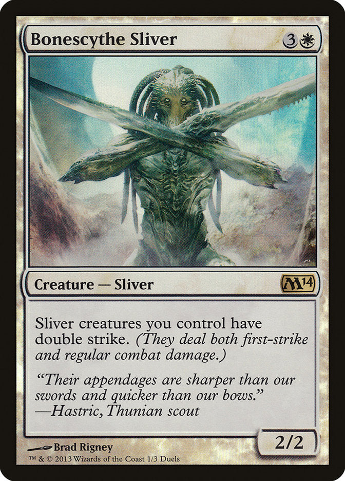 Bonescythe Sliver (Duels of the Planeswalkers Promos) [Duels of the Planeswalkers Promos 2013] | Card Merchant Takapuna