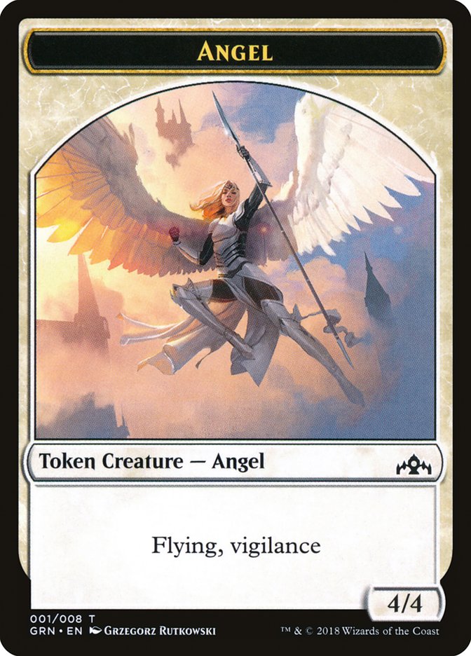 Angel Token [Guilds of Ravnica Tokens] | Card Merchant Takapuna