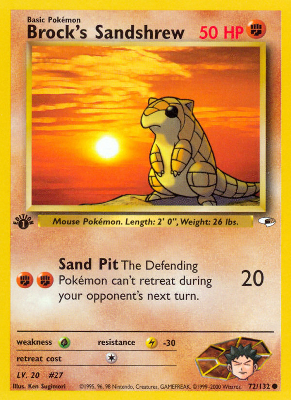 Brock's Sandshrew (72/132) [Gym Heroes 1st Edition] | Card Merchant Takapuna